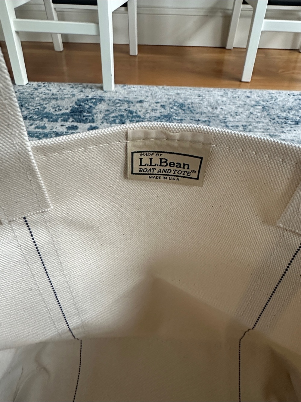 **SOLD**NWT L.L. Bean Boat & Tote Medium Fig Canvas Bag USA Made - Picture 2 of 8